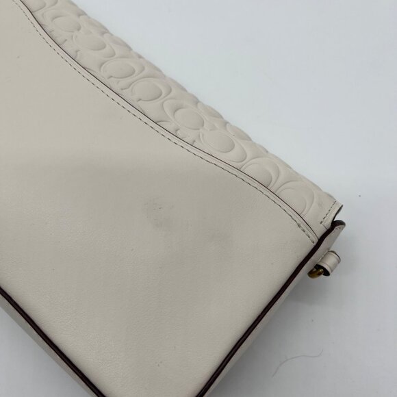 Coach Ivory Embossed Leather Dinky Crossbody Bag 30427 - Picture 11 of 12